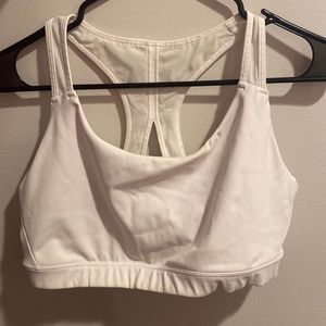 Athleta white sports bra size L